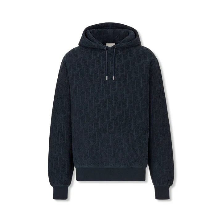 CD Oblique Relaxed-Fit Hooded Sweatshirt Navy
