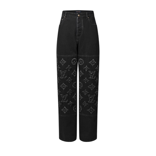 LVE Monogram Destroy Denim Trousers